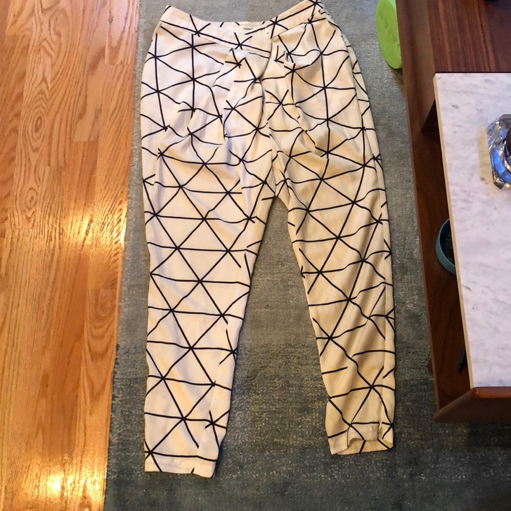 Black and white slacks
